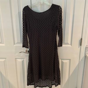 Grey 3/4 sleeve knit dress